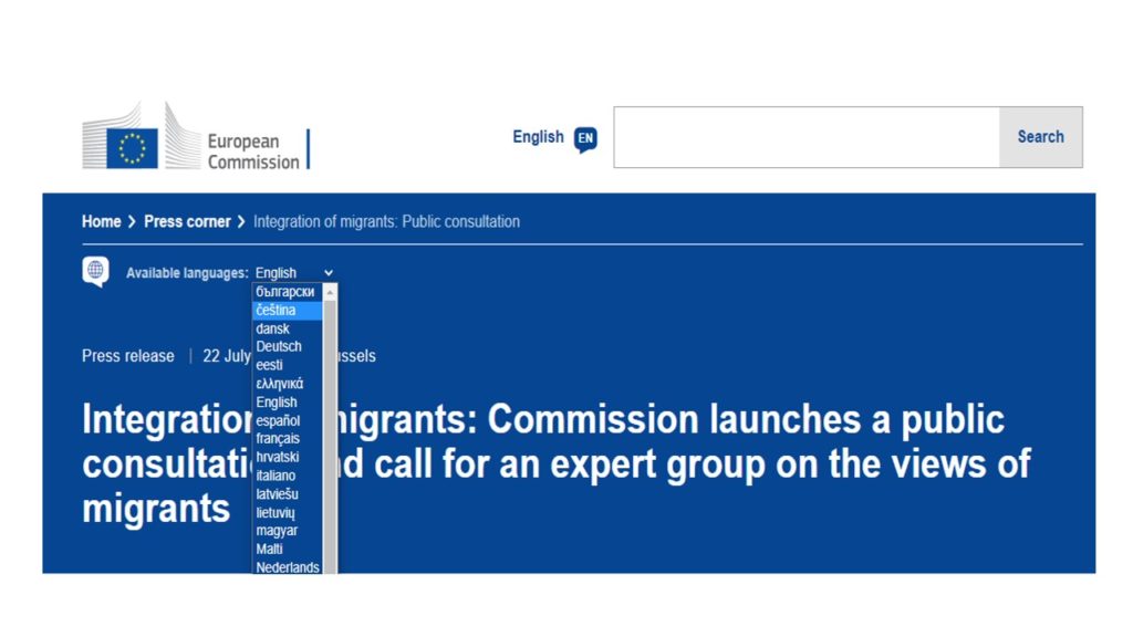 Evropská komise hledá členy do expertní skupiny zaměřené na názory migrantů